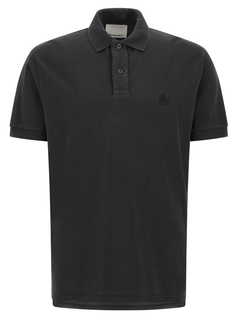Isabel Marant Black Cotton Polo Shirt
