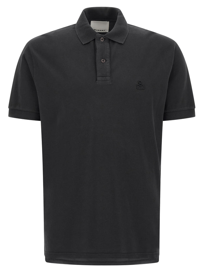 Isabel Marant Black Cotton Polo Shirt