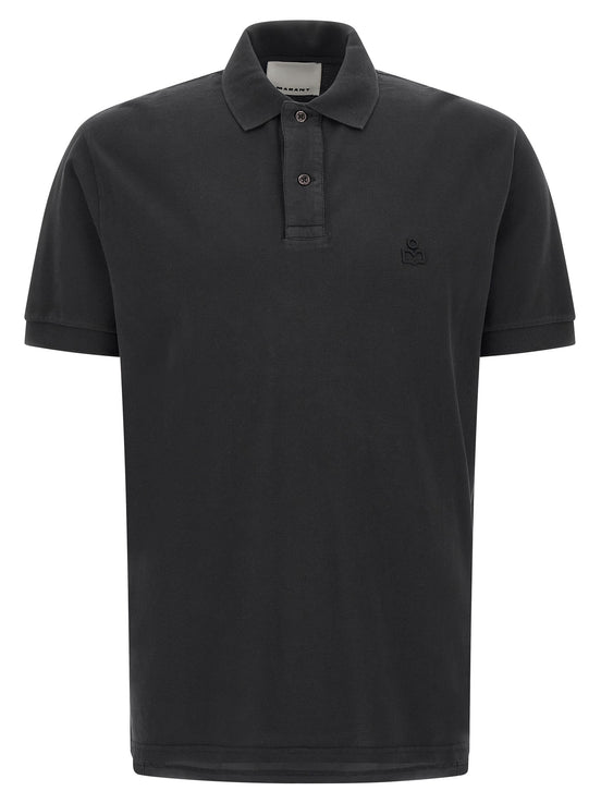 Isabel Marant Black Cotton Polo Shirt