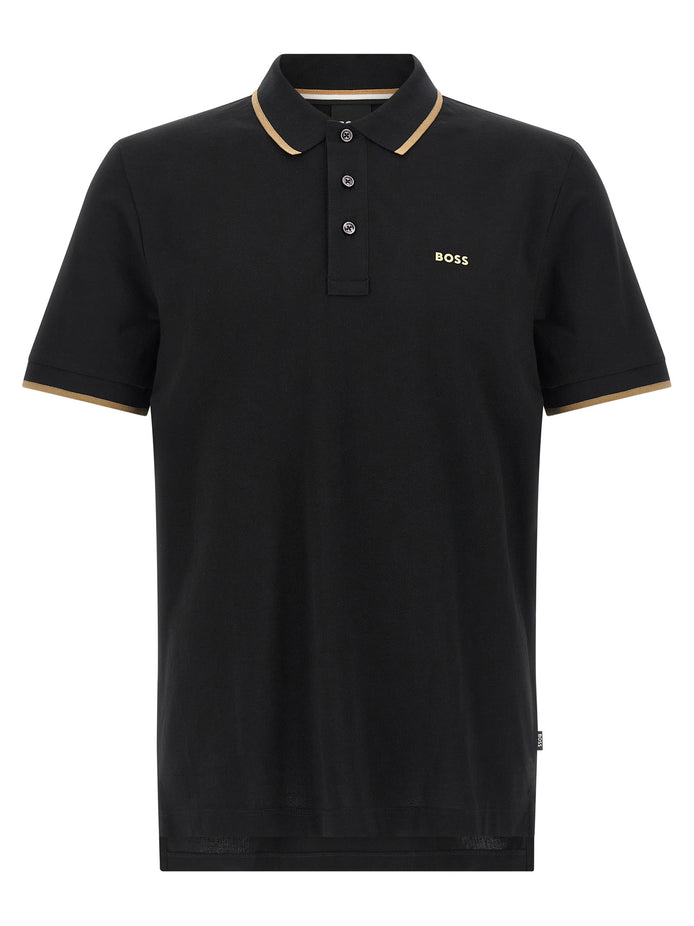 Hugo Boss Black Cotton Polo Shirt