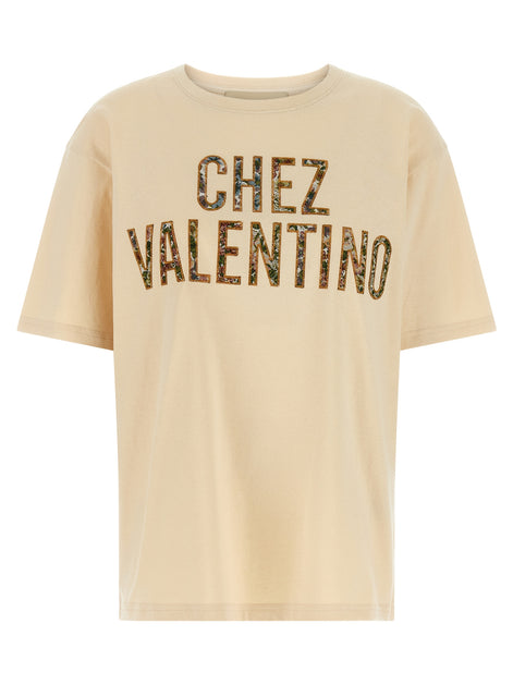 Valentino Garavani Beige Cotton T-Shirt