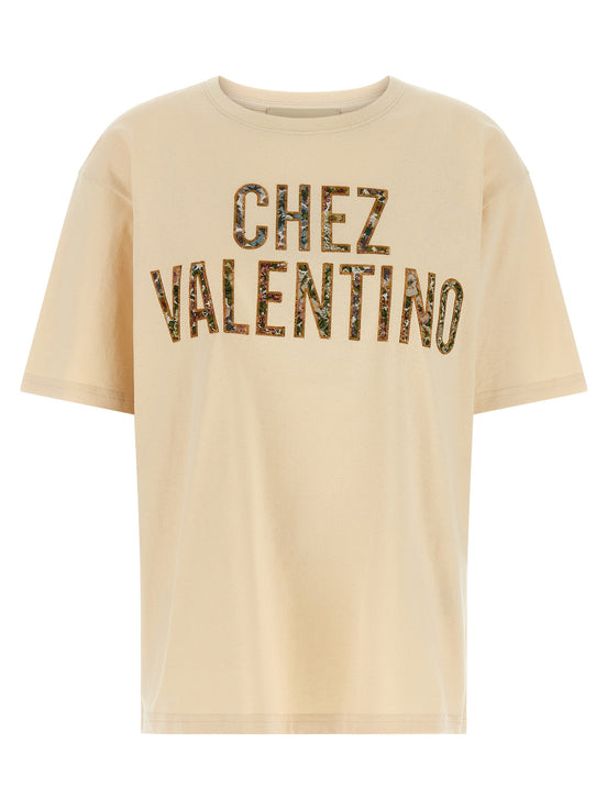 Valentino Garavani Beige Cotton T-Shirt
