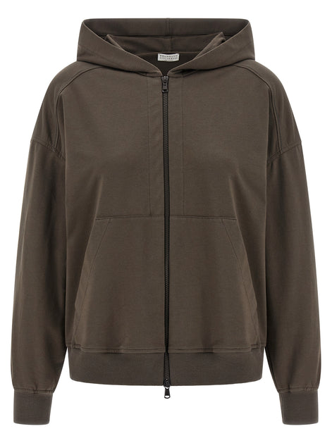 Brunello Cucinelli Brown Cotton Hoodie