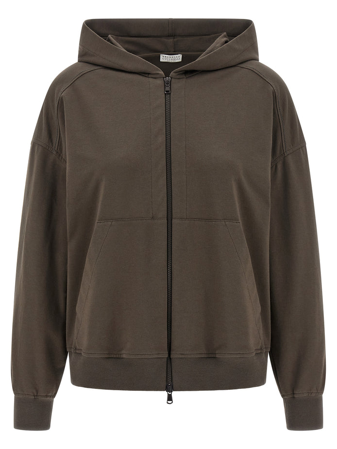 Brunello Cucinelli Brown Cotton Hoodie