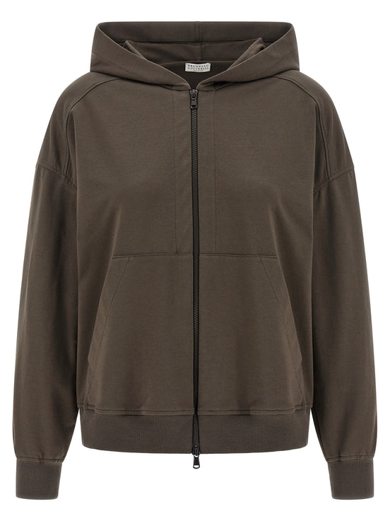 Brunello Cucinelli Brown Cotton Hoodie
