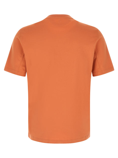 Brunello Cucinelli Orange Cotton T-Shirt