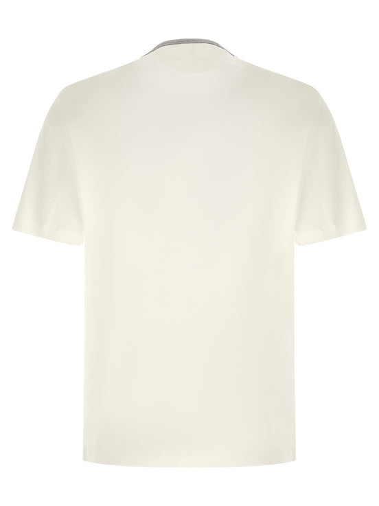 Brunello Cucinelli White Cotton T-Shirt