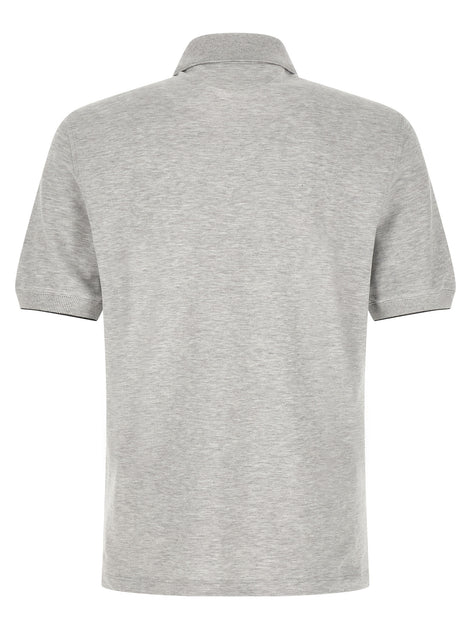 Brunello Cucinelli Gray Cotton Polo Shirt