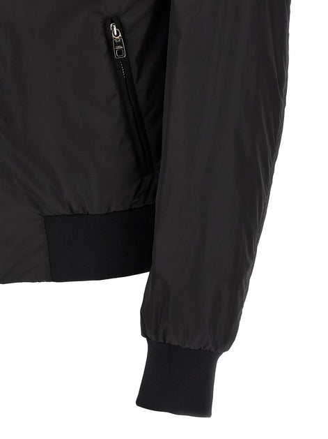 Dolce & Gabbana Black Polyamide Bomber