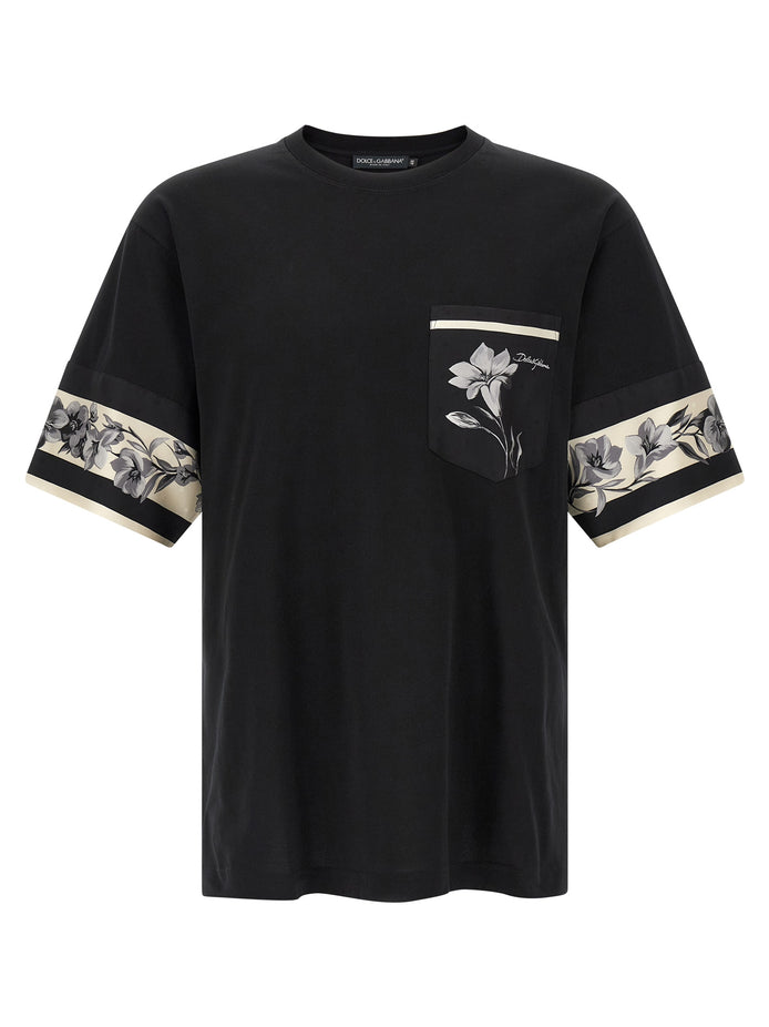 Dolce & Gabbana Black Cotton Long Sleeve T-Shirt
