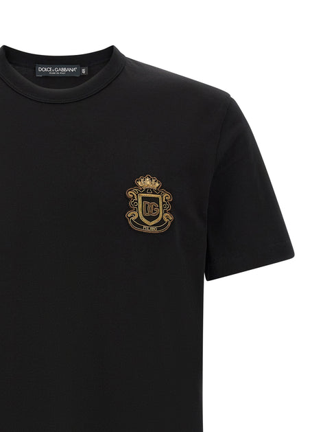Dolce & Gabbana Black Cotton T-Shirt