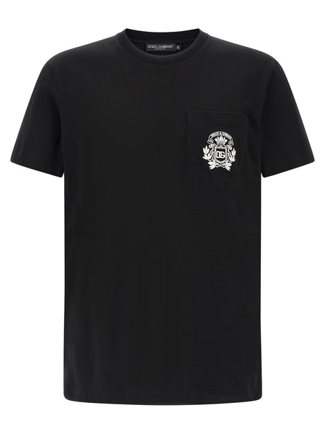Dolce & Gabbana Black Cotton T-Shirt
