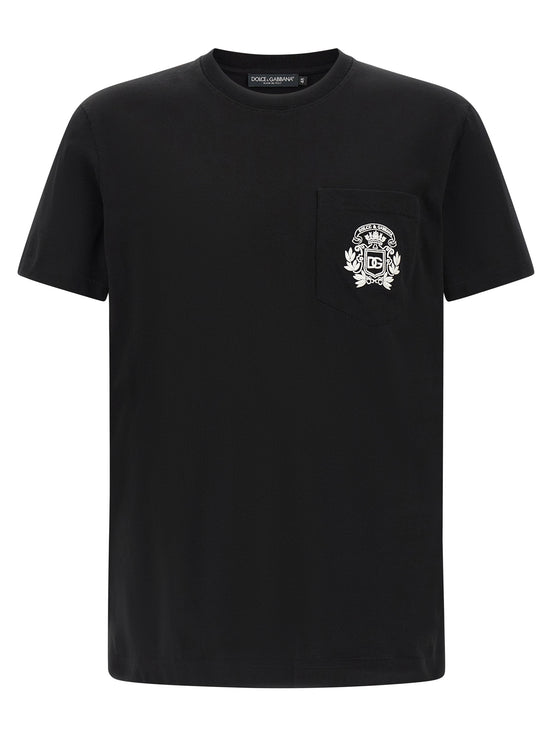 Dolce & Gabbana Black Cotton T-Shirt
