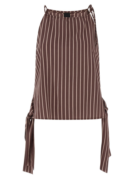 PINKO Brown Viscose Sleeveles T-Shirt