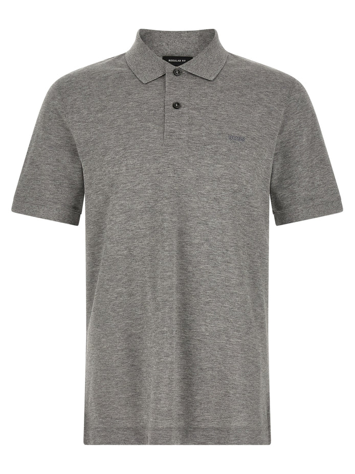 Hugo Boss Gray Cotton Polo Shirt