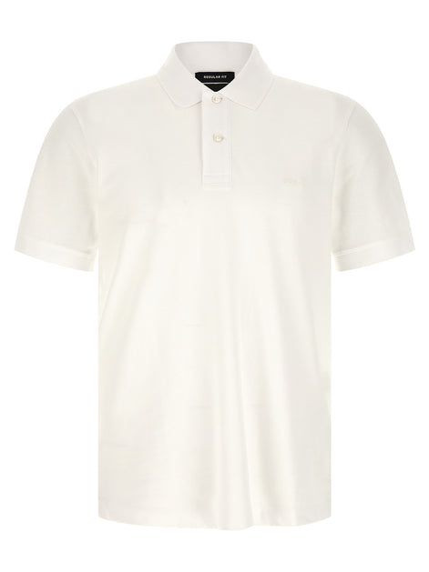 Hugo Boss White Cotton Polo Shirt