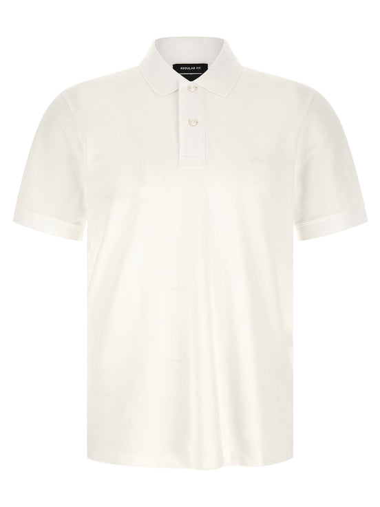 Hugo Boss White Cotton Polo Shirt