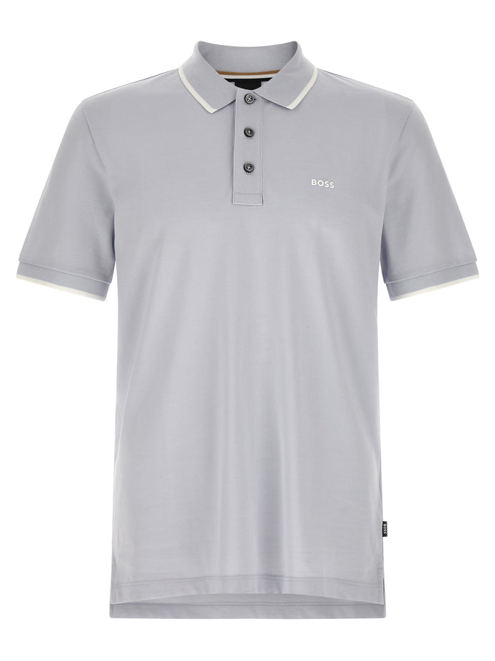 Hugo Boss Blue Cotton Polo Shirt