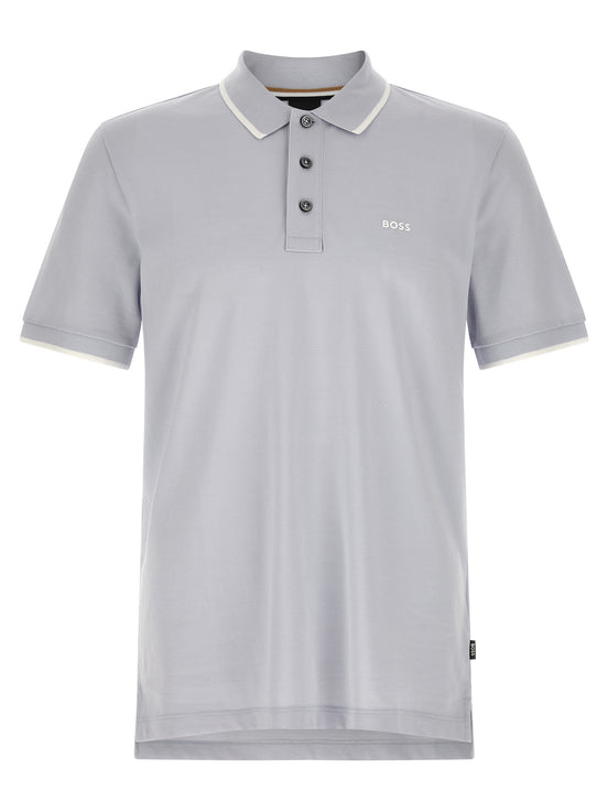 Hugo Boss Blue Cotton Polo Shirt