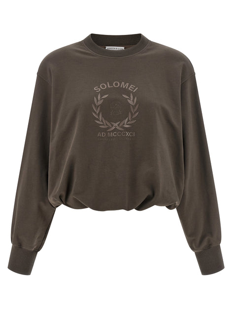 Brunello Cucinelli Brown Cotton Sweatshirt