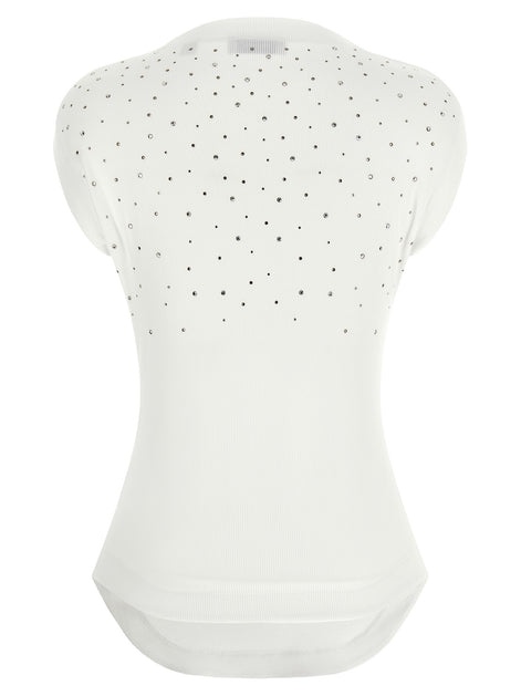 Off-White White Viscose Sleeveles T-Shirt