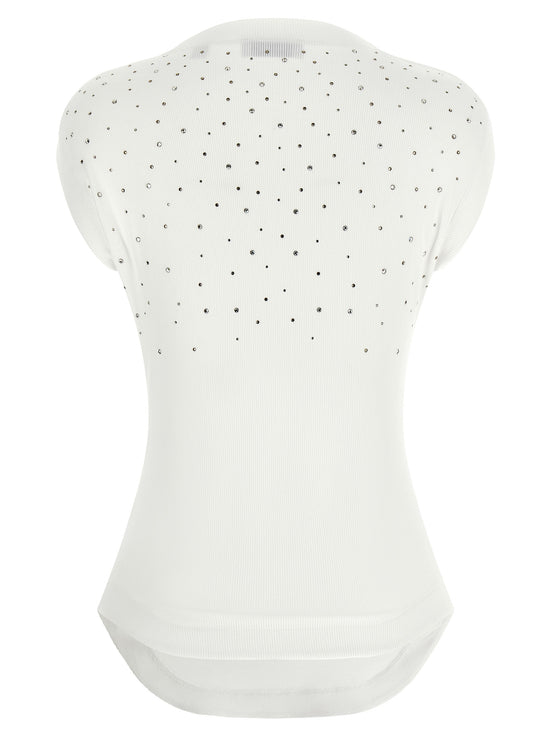 Off-White White Viscose Sleeveles T-Shirt
