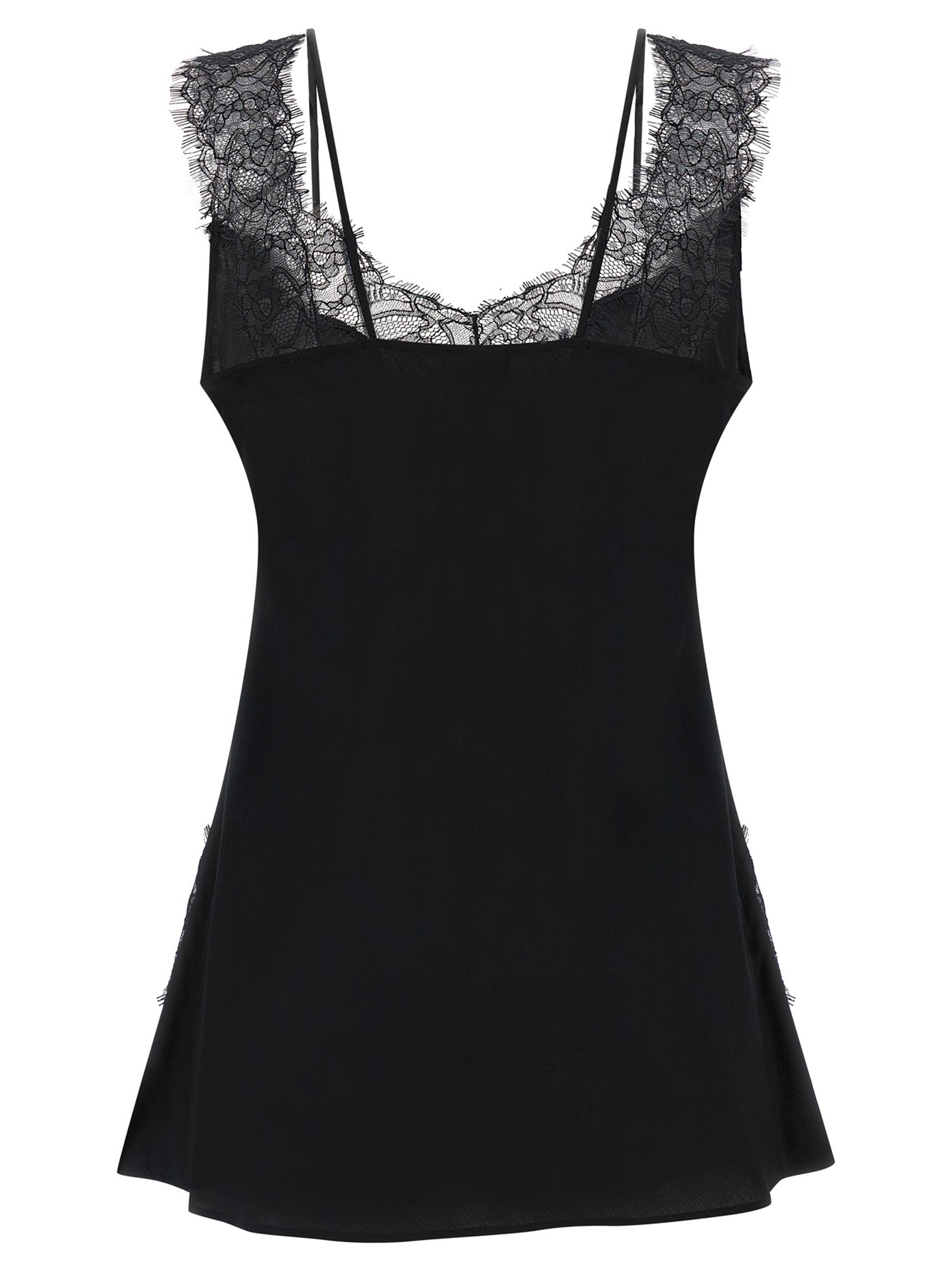 PINKO Black Viscose Sleeveles T-Shirt