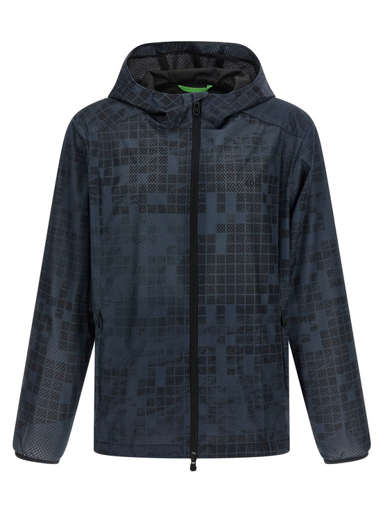 Hugo Boss Blue Rubber Shell Jacket