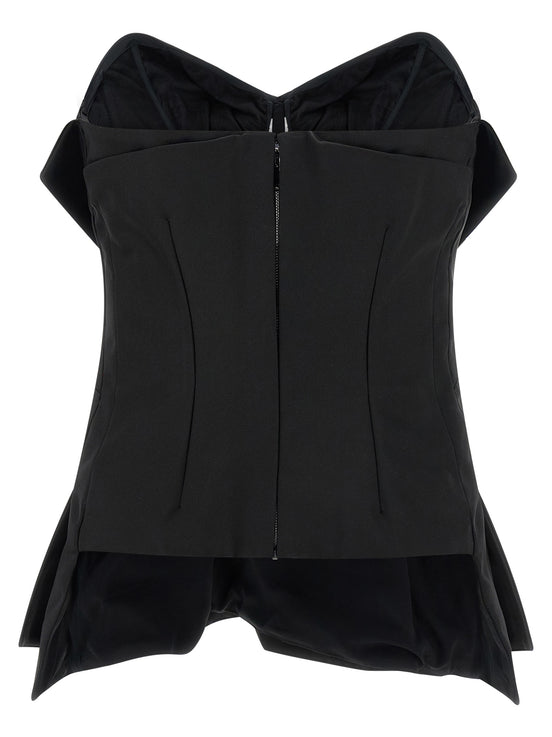 Alexander McQueen Black Polyester Tank Tops