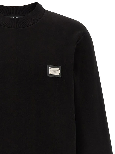 Dolce & Gabbana Black Cotton Sweatshirt