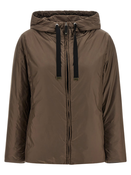 Max Mara Brown Polyester Full-Length Jacket