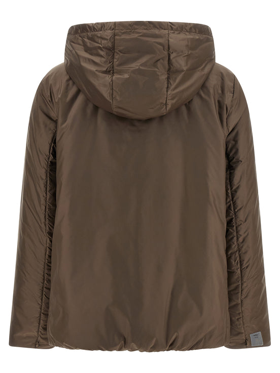 Max Mara Brown Polyester Full-Length Jacket