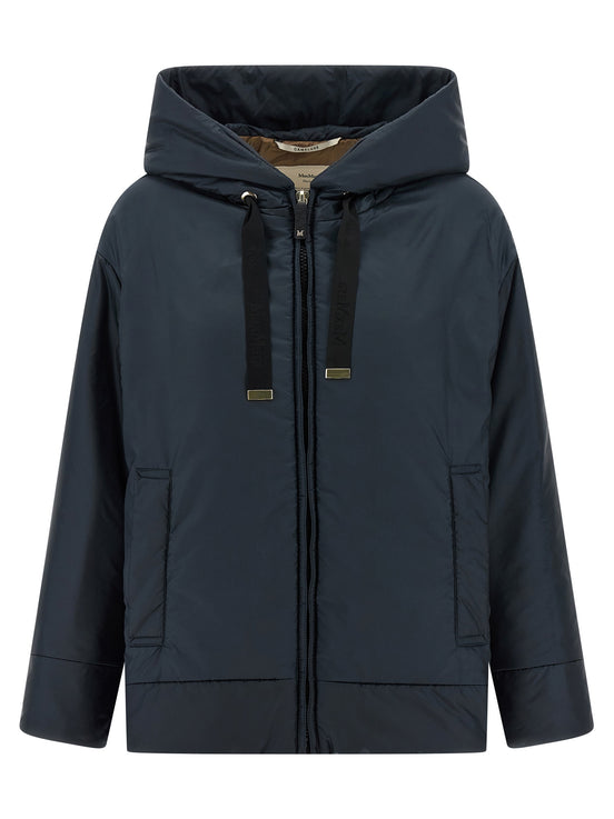 Max Mara Blue Polyester Shell Jacket