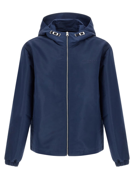 Givenchy Blue Polyester Shell Jacket