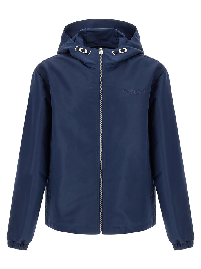 Givenchy Blue Polyester Shell Jacket