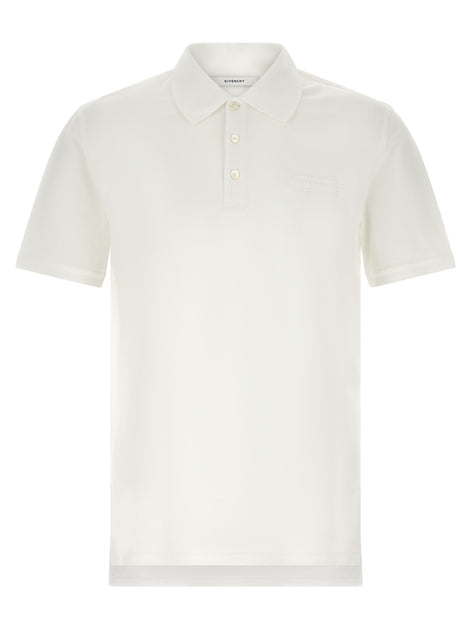 Givenchy White Cotton Polo Shirt