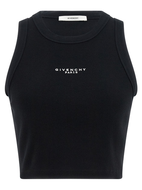 Givenchy Black Cotton Sleeveles T-Shirt