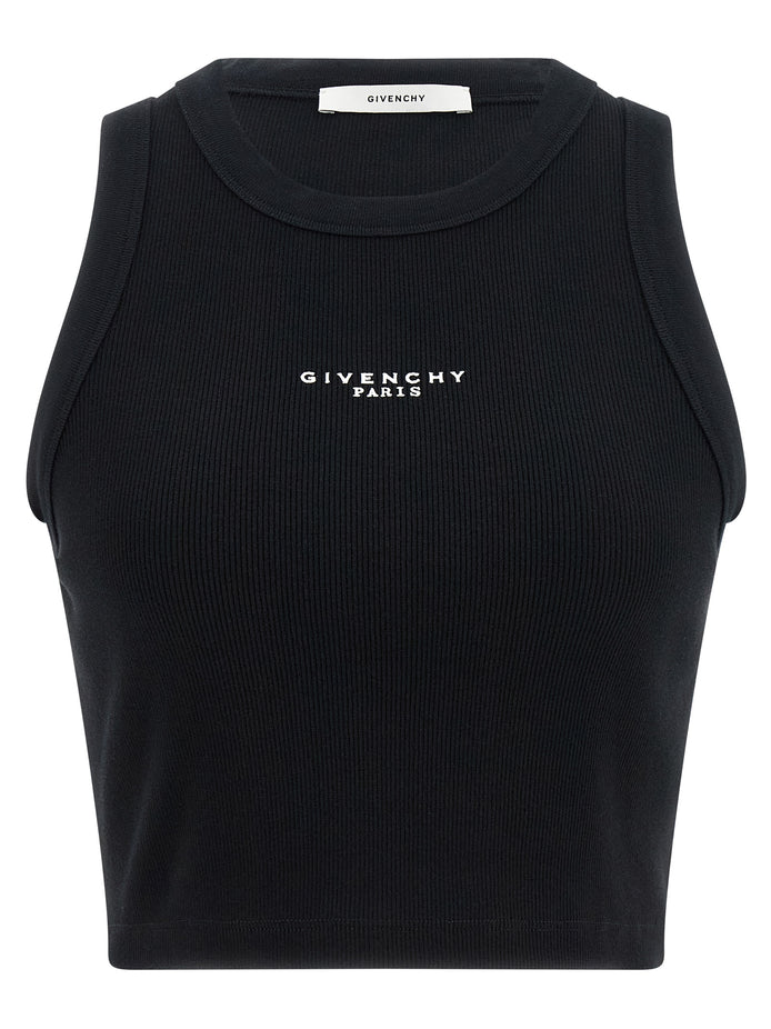 Givenchy Black Cotton Sleeveles T-Shirt