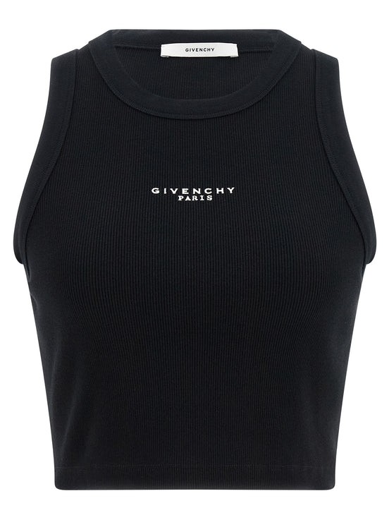Givenchy Black Cotton Sleeveles T-Shirt