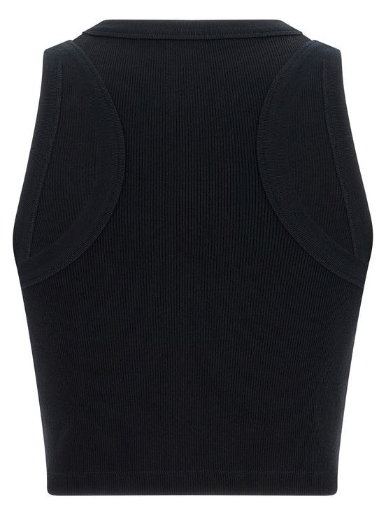 Givenchy Black Cotton Sleeveles T-Shirt