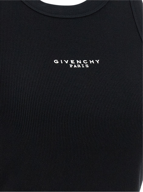 Givenchy Black Cotton Sleeveles T-Shirt