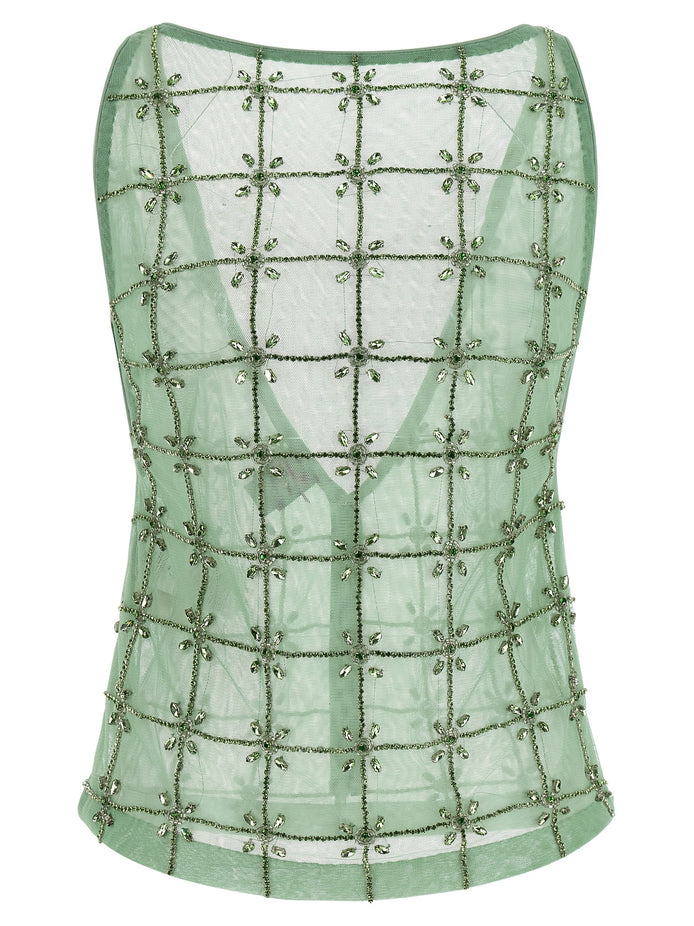PINKO Bicolor Polyester Tank Tops