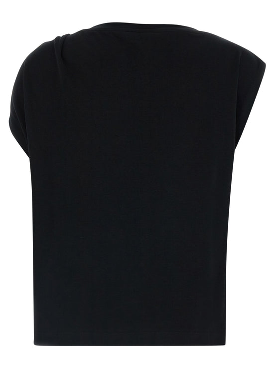 PINKO Black Cotton Tank Tops