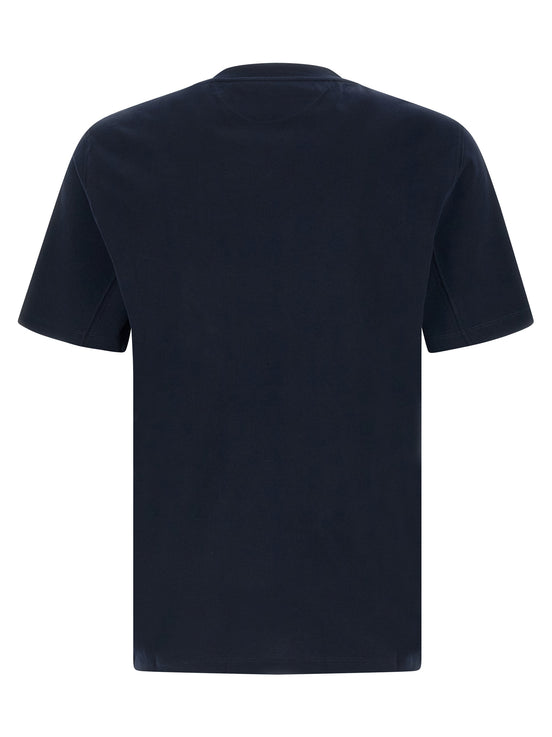 Brunello Cucinelli Blue Cotton T-Shirt
