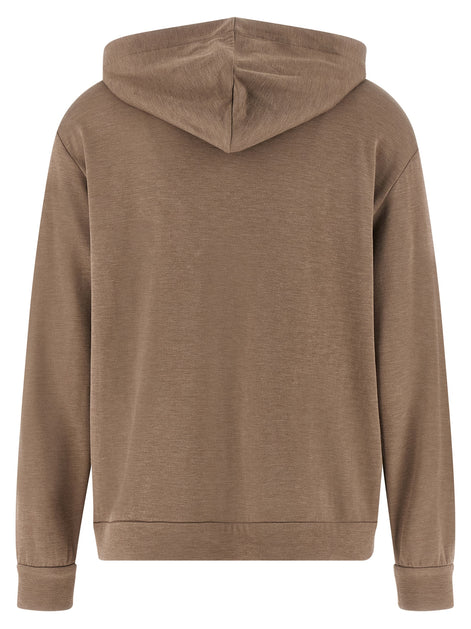 Brunello Cucinelli Brown Cotton Hoodie