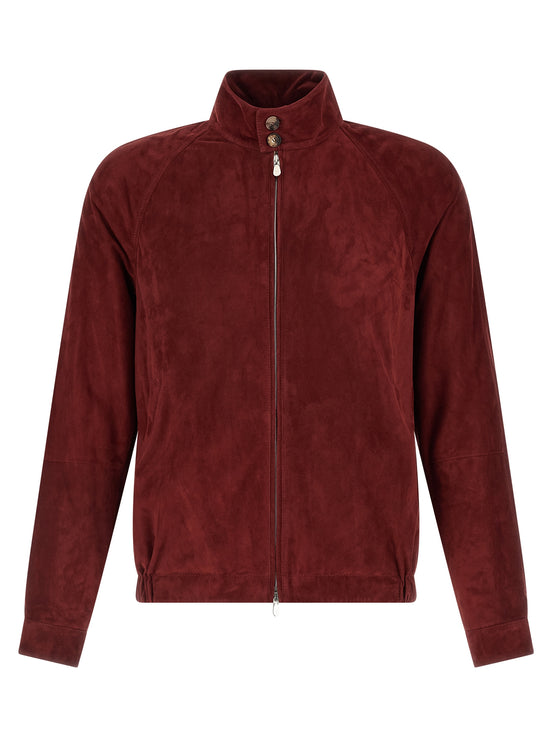 Brunello Cucinelli Multicolor Lamb Leather Leather Jacket