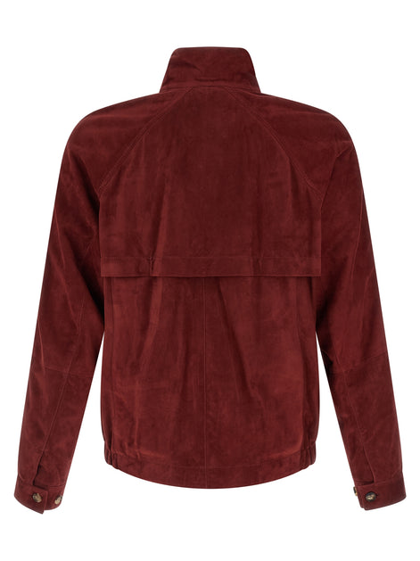 Brunello Cucinelli Multicolor Lamb Leather Leather Jacket