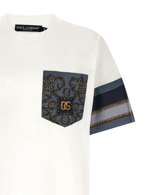 Dolce & Gabbana White Cotton T-Shirt