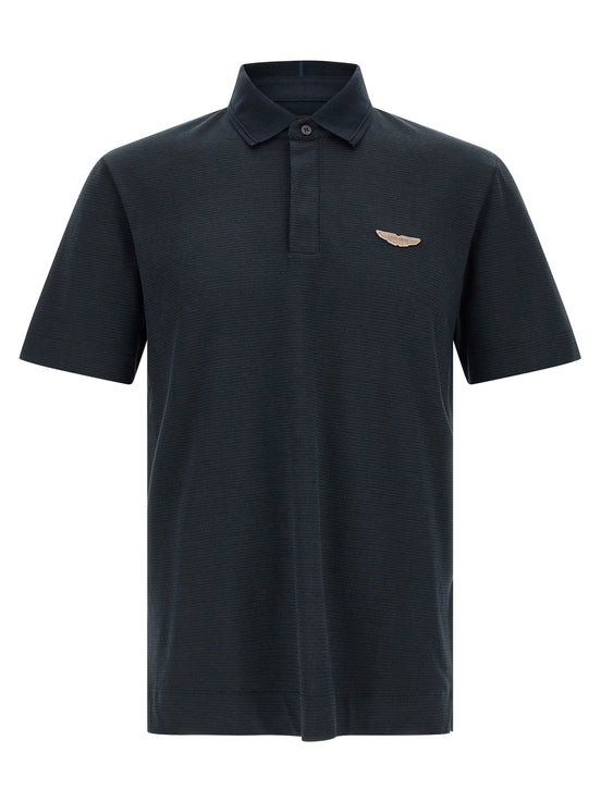 Hugo Boss Blue Cotton Polo Shirt