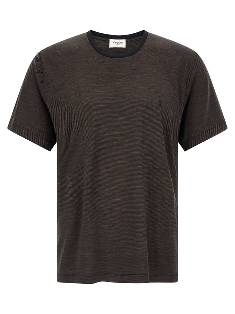 Saint Laurent Brown Wool T-Shirt